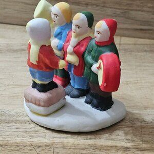 Dickensville Childrens Band Figurine 1990 vintage Christmas Village people 2.25"